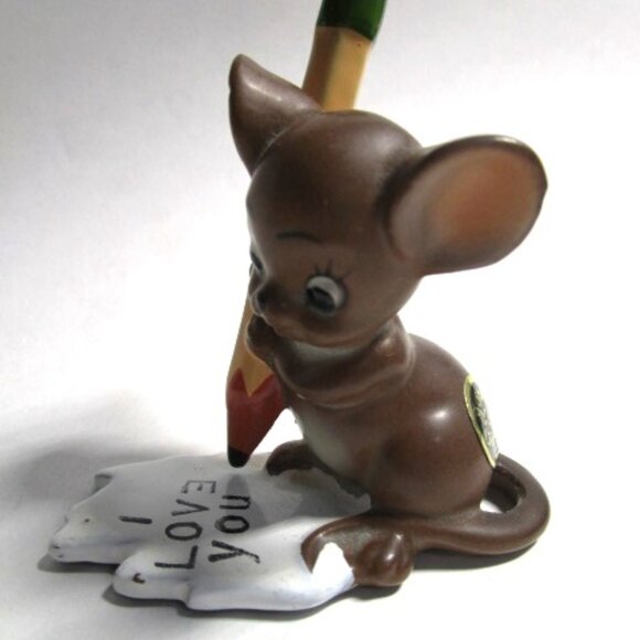 Josef Originals Mouse writing a Love note figurine 2-3/4" - Picture 3 of 3